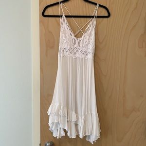Free people adella lace slip ruffle tiered dress